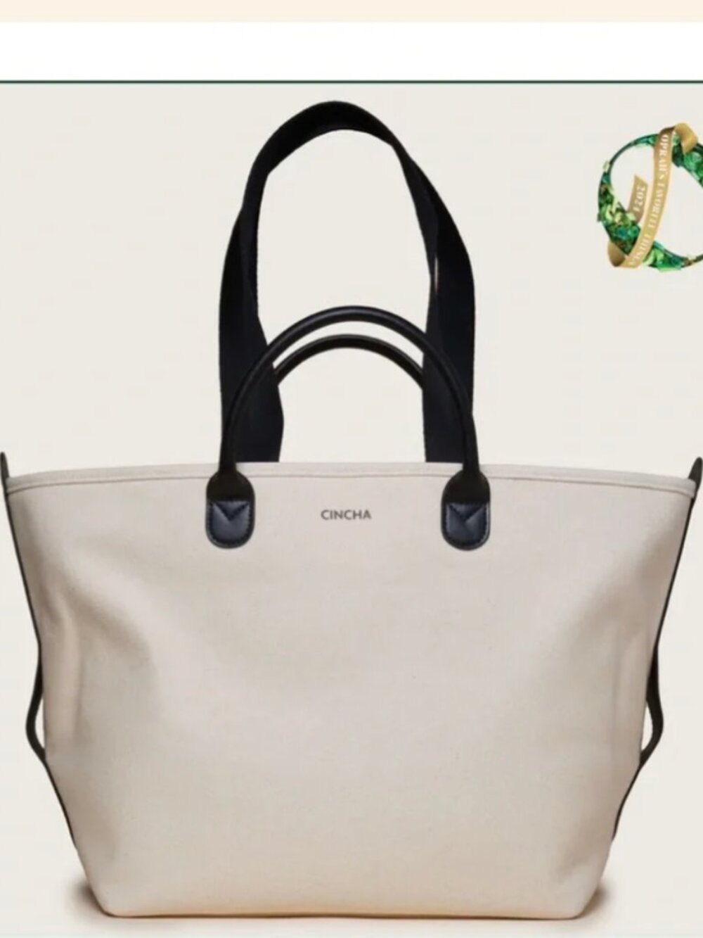 Cincha Cream Canvas Go Tote Bag